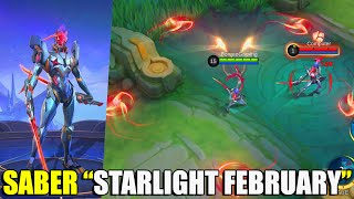 REVIEW SKIN SABER STARLIGHT FEBRUARY 2023 quotIRON HOUNDquot  MOBILE LEGENDS [upl. by Dowdell]