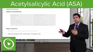 Acetylsalicylic Acid ASA – Pharmacology  Lecturio [upl. by Pickett]