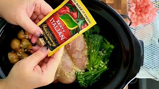 Slow Cooker Chicken Dinner  EASY Crockpot Dinner Recipe  Simply Mamá Cooks [upl. by Enohpets449]