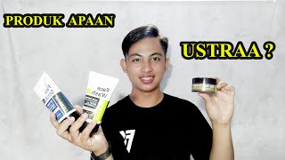 RIVIEW PRODUK PERAWATAN KULIT PRIA BRAND USTRAA FACE WASH FACE SCRUB DETAN CREAM  GOKILLLL [upl. by Aicat624]