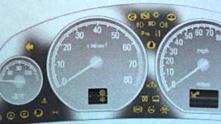 Vauxhall Opel Vectra C Dashboard Warning Lights amp Symbols [upl. by Lucienne]