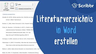 Literaturverzeichnis in Word erstellen  Scribbr 🎓 [upl. by Mansfield]