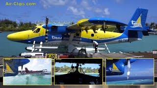 Trans Maldivian Airways COCKPIT flights in Twin Otter Floatplane AirClips FullFlight series [upl. by Ialokin]