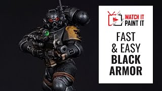 Fast and Easy Black Armor for Black Templar  40k [upl. by Nerland642]