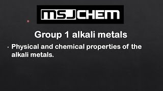 32 Physical and chemical properties of the group 1 metals [upl. by Nihsfa]