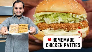 Crispy Chicken Burger Patty  Frozen Food for Lunch Box Commercial Recipe [upl. by Avihs]