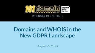 Domains and WHOIS in the New GDPR Landscape [upl. by Jeb741]