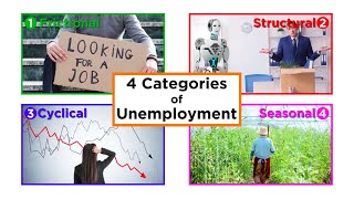 Types of Unemployment Frictional Structural Cyclical and Seasonal [upl. by Amathiste146]