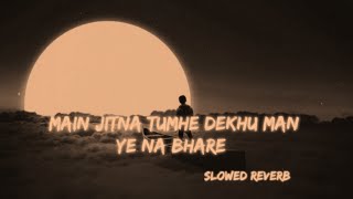 Main Jitna Tumhe Dekhu Man Ye Na Bhare Slowed Reverb Lofi Mix Mp3 Song [upl. by Llerahs]