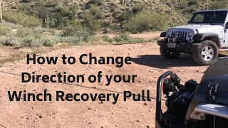 How to Change Direction of your Winch Recovery Pull using a GearAmerica Ultra Snatch Block [upl. by Auof930]