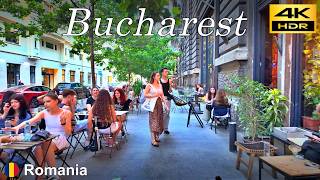 Bucharest Walking Tour  Evening walk around Piața Unirii and Universitate sta  Romania🇷🇴  4K HDR [upl. by Kcirdot497]