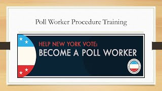 2023 Westchester County Poll Worker Online Training [upl. by Nussbaum]