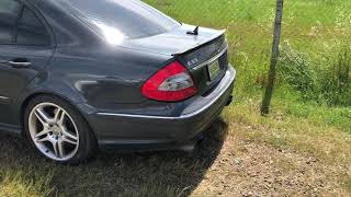 E55 AMG headers GUNSHOT burble tune [upl. by Aihsenyt]