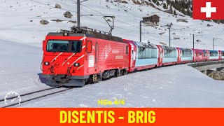 Cab Ride Glacier Express DisentisMustér  Brig MatterhornGotthardBahn Switzerland 4K [upl. by Tiat]