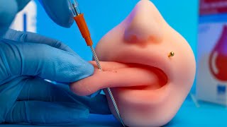 Asmr PONIENDO UN PIERCING en la lengua y boca  ASMR Español  Asmr with Sasha [upl. by Ennyl]