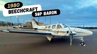 1980 Beechcraft 58P Baron  N588SP [upl. by Ddal]