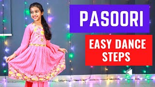 Pasoori  Easy Dance steps  Coke studio  Anvi Shetty [upl. by Davida813]