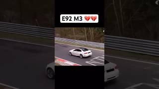 😭😭 e92 e92m3 bmw bmwm3 m3 f80 f80m3 trackday cars carcrashes supercar youtubeshorts [upl. by Eidorb]