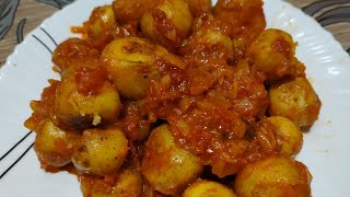 Deliciosas receta de papas criollas guisadas en salsa súper fácil solo 15 minutos [upl. by Renell]