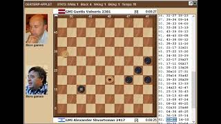 The Battle of Checkers Titans  Shvartsman  8  vs Valneris  9 [upl. by Hamlen766]