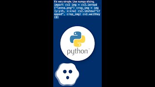 How to crop an image in OpenCV using Python shorts [upl. by Tito]