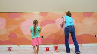 Fairyland Mural Time Lapse  Fairy Wall Painting in Kids Room  Art Process Start to Finish [upl. by Wiley520]