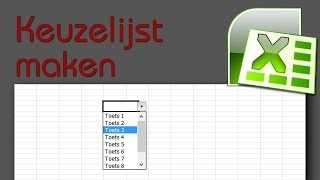 Cursus Excel Les 8 Keuzelijst maken dropdown menu [upl. by Attevad]