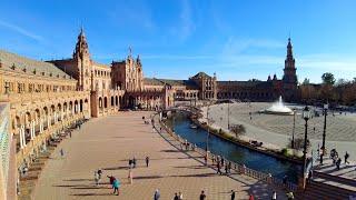 SEVILLE Spain LIVE  Exploring SEVILLA CENTRO HISTÓRICO  Plaza de España [upl. by Llerahc]