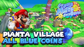 All 30 Blue Coins in Pianta Village Guide  Super Mario Sunshine  3D All Stars Nintendo Switch [upl. by Boru]