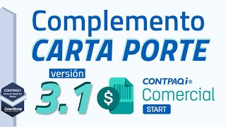 Complemento Carta Porte versión 31 con CONTPAQi Comercial StartPro [upl. by Damon]