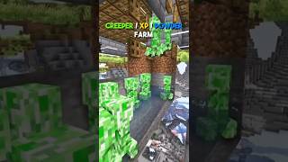 Minecraft Easy Creeper farm Bedrock shorts [upl. by Nosyrb590]