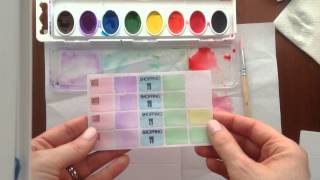 DIY Watercolor Planner Stickers Filofax Malden Color Crush [upl. by Arihsa]