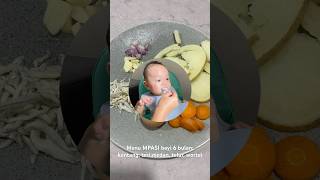 Menu MPASI bayi 6 bulan kentang telur ayam teri medan wortel babyshorts mpasi mpasisimple [upl. by Franek]