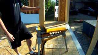 Rockwell Jawhorse and Dewalt Mitre Saw Stand Show and Tell  28  My Garage Build HD Time Lapse [upl. by Isis422]