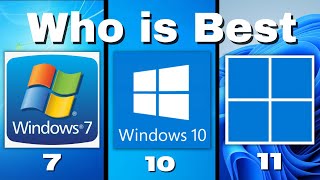 Comparison Between Windows 7 Windows 10 and Windows 11  Which is Best for Your PC in 2024 [upl. by Atinuahs922]