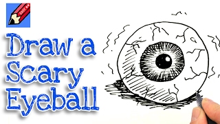 Learn how to draw a scary eyeball real easy  Step by Step with Easy  Spoken Instructions [upl. by Eras]