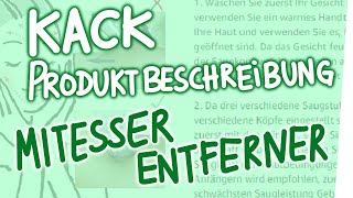 Kack Produktbeschreibung  Mitesser Entferner [upl. by Aynatahs]