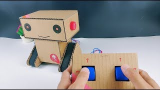 How to make a tank remote control robot with cardboard [upl. by Sonitnatsnok175]