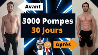 JAI FAIT 3000 POMPES EN 30 JOURS  Transformation AvantAprès ⚔️ Merci Eric Flag Bazinga Nico [upl. by Dorise548]