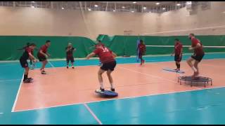 Proprioception Exercises Travail de proprioception en Volleyball [upl. by Akiehsal637]