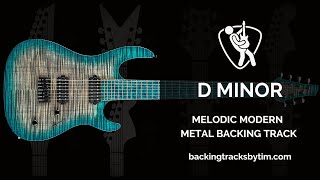 Melodic Modern Metal Backing Track in D Minor  140 BPM [upl. by Dominick]