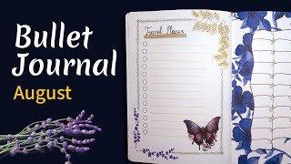 AUGUST 2024 Plan With Me  Bullet Journal Monthly Setup  Daily Planer Artbook Lavander [upl. by Areta909]