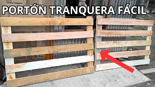 COMO HACER UN PORTÓN TRANQUERA DE MADERA FÁCIL [upl. by Irap919]