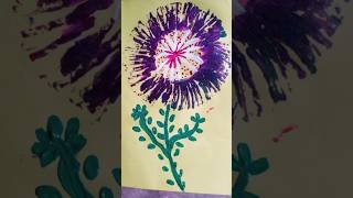 Toilet paper roll dandelion painting shortvideo painting [upl. by Karalee]