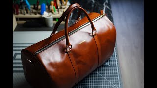 Making a handmade SUPREME DUFFLE WEEKEND BAG  DIY BUILD ALONG  ASMR [upl. by Ssur976]