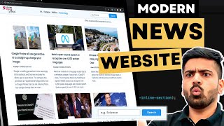 Using only HTML CSS and Javascript  News Website Project codingshuttle [upl. by Ferrand]