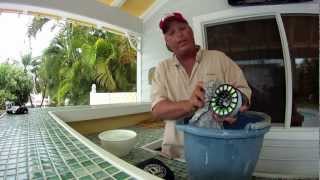 Saltwater Fly Reel Care and cleaning by Bruce Chard [upl. by Aedrahs]