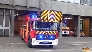 Nouvelle Échelle EPA 30 Rosenbauer Départ Incendie Sapeurs Pompiers Mulhouse  compilation [upl. by Ohara]