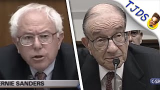 Bernie Sanders Shreds Alan Greenspan To His Smug Face [upl. by Soll]