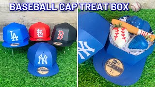 EASY Baseball Cap Treat Box StepByStep  DIY Hat Gift Box Tutorial [upl. by Thorndike92]